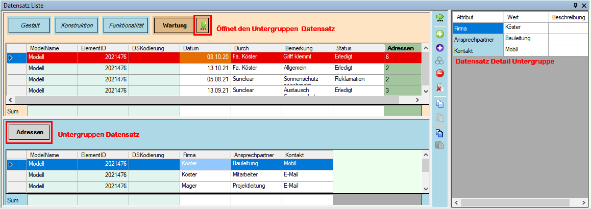 058-c-impict_TE_Untergruppen Datensatz Liste